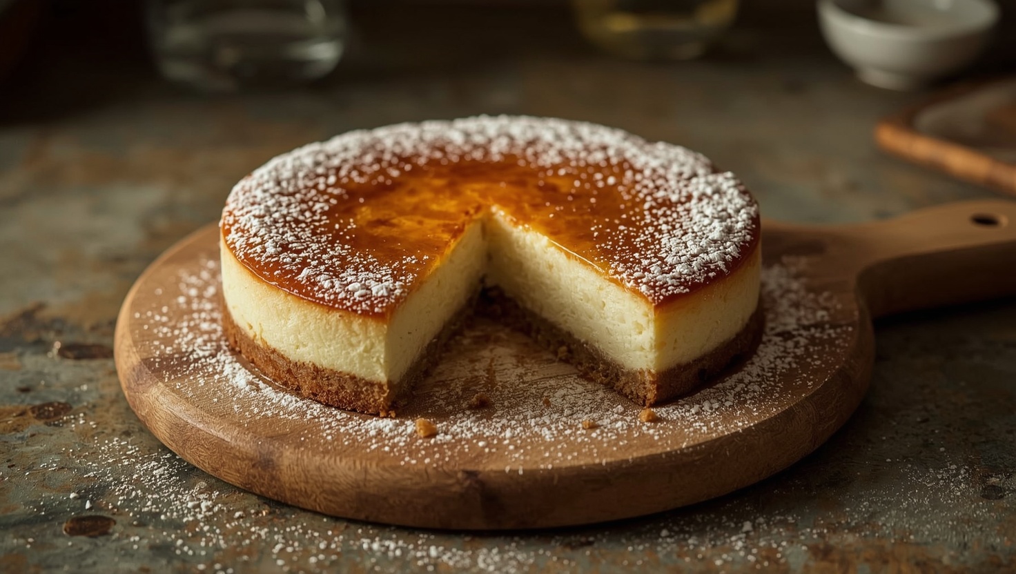 quarkkuchen ohne boden mit puddingpulver